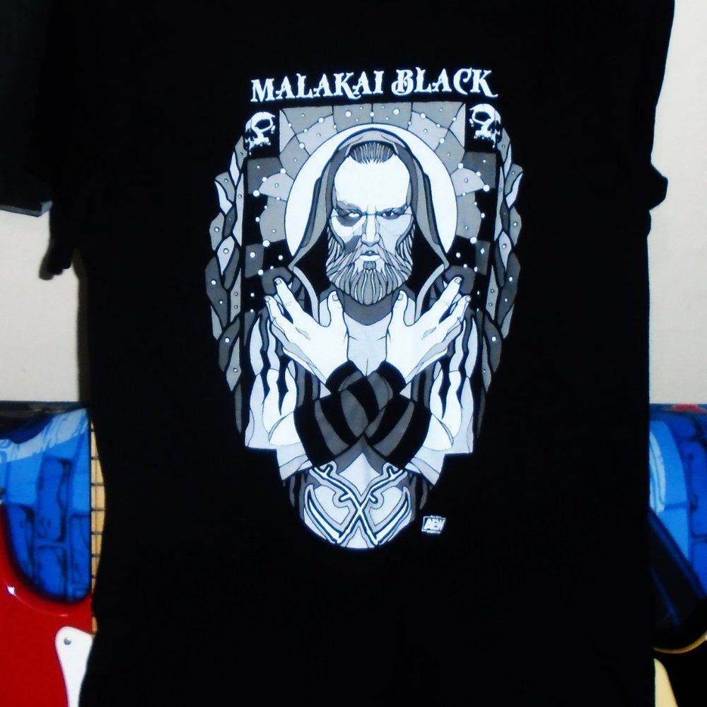 house of makalai black L AEW westler tee - wrestling zelina vega villians wwe